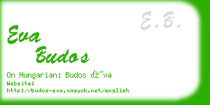 eva budos business card